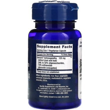 Life Extension Optimized Sensoril Ashwagandha - Stress Management Supplement for a Healthy Stress Response, Focus, Memory, Stress Relief  - Vegetarian, Gluten-Free, Non-GMO, 60 Capsules