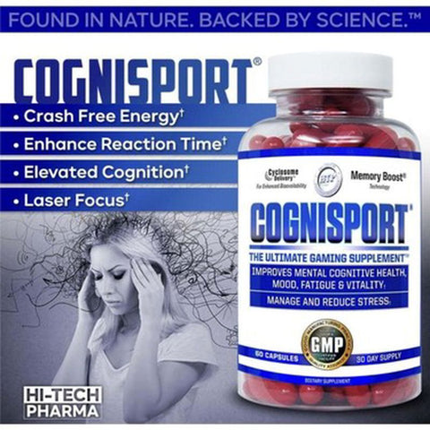 HiTech Pharmaceuticals Cognisport Eca+Ginkgo Biloba+Bacopa+Huperzine+Lutein 60 Tablet