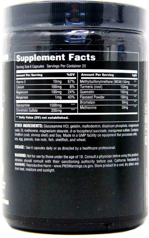 Universal Nutrition Jointment Sport Glucosamine(Glukozamin)+Msm+Magnesium+Turmeric - 120 Capsules