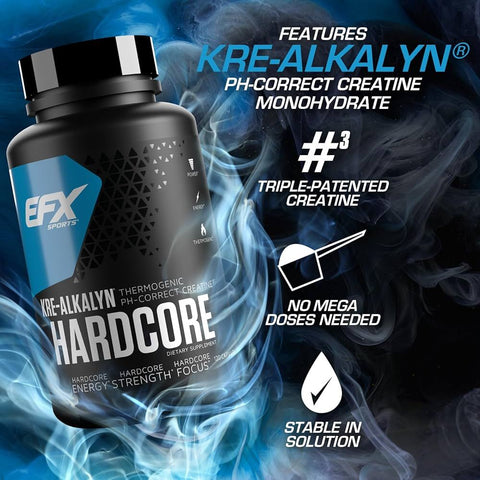 EFX Sports Kre-Alkalyn Creatine Hardcore 120 Capsules