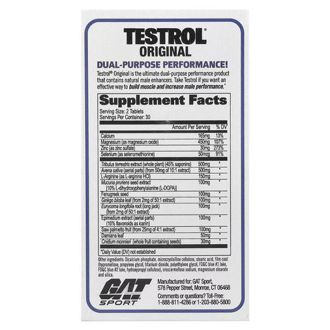 GAT Testrol Tribulus+Dopa Mucuna+Saw palmetto+Ginkgo biloba Testo booster Original 60 Tablet