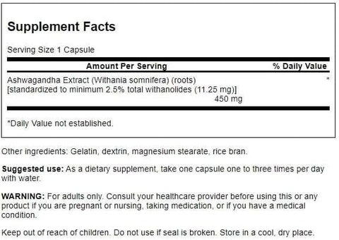 Swanson Ashwagandha Extract 60 Caps