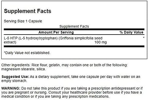 Swanson Extra Strength 5-HTP - 60 Capsules - 100mg