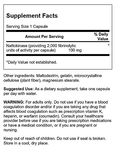 Swanson Nattokinase 100 mg 30 capsules
