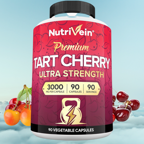 Nutrivein Tart Cherry(Tart kiraz) Recovery, Detox, Rest, & Mobility - 90 Caps
