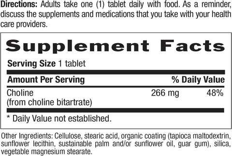 Country Life Choline Nerve Health 266 mg 100 Tablet