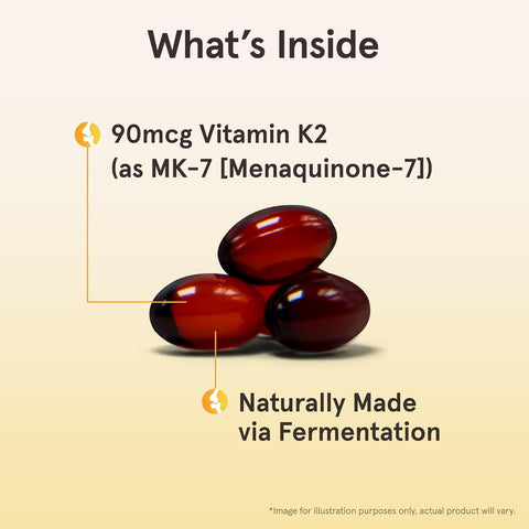 Jarrow Formulas MK-7 90 mcg - Bioactive Form of Vitamin K2 - 60 Servings (Softgels)