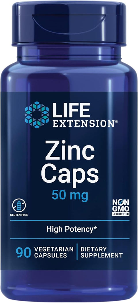 Life Extension Zinc(Çinko) Caps High Potency 50 mg 90 Vegetarian Caps