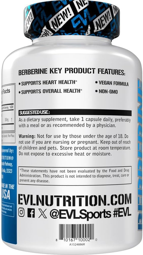 Evlution Nutrition Berberine 500 mg 60 Veggie Caps
