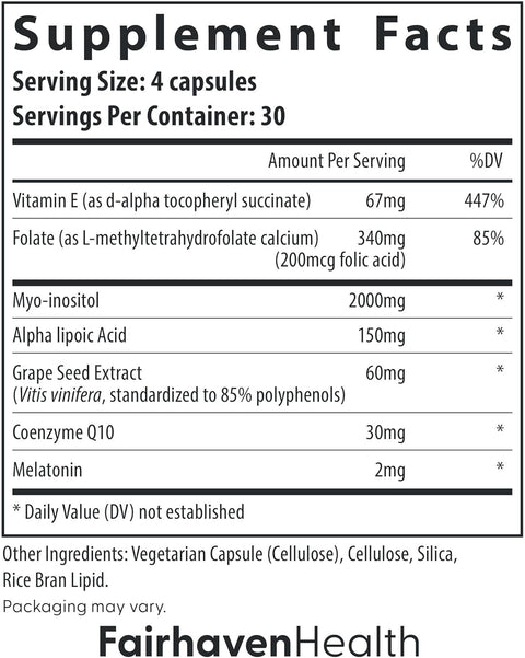 Fairhaven Health Ovaboost Fertility Supplements for Women 120 Capsules