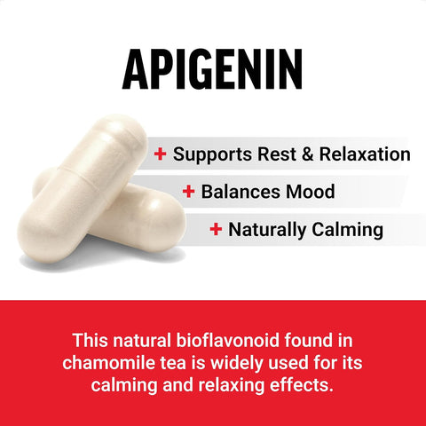 FORCE FACTOR Apigenin Prostate Health Stress Support Antioxidant 50mg 60 Caps