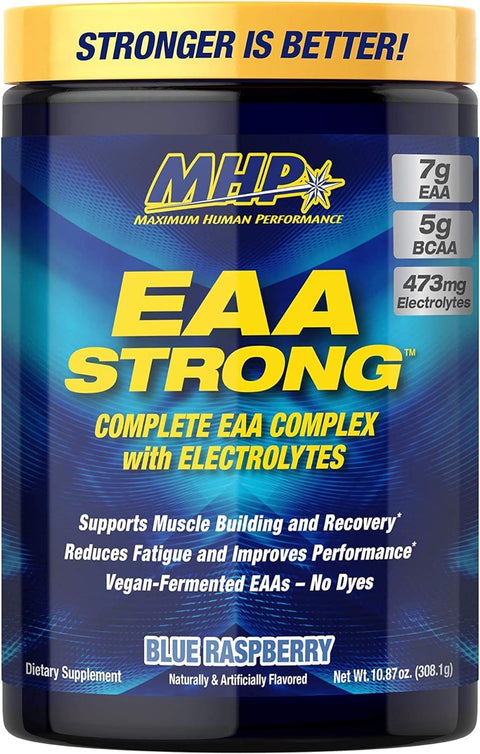 Maximum Human Performance Mhp Eaa Strong, Amino Acid Supplements, All 9 Essential Amino Acids, Bcaas, Electrolytes