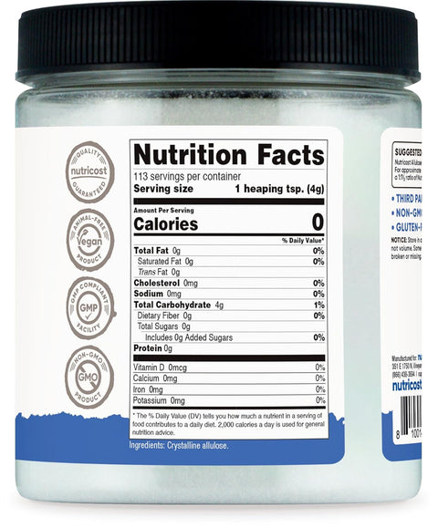 Nutricost Allulose Sweetener KETO Sugar