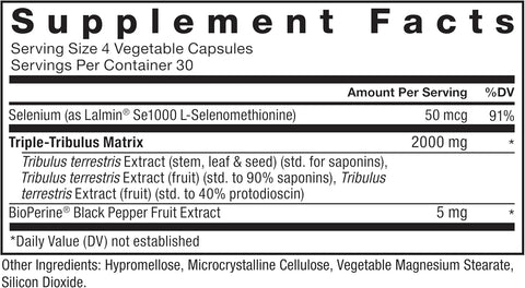 Force Factor Tribulus Terrestris for Men 1000 Mg 60 Caps