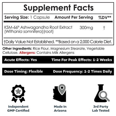 Nootropics Depot KSM66 Ashwagandha Capsules | 300mg | 90 Count -