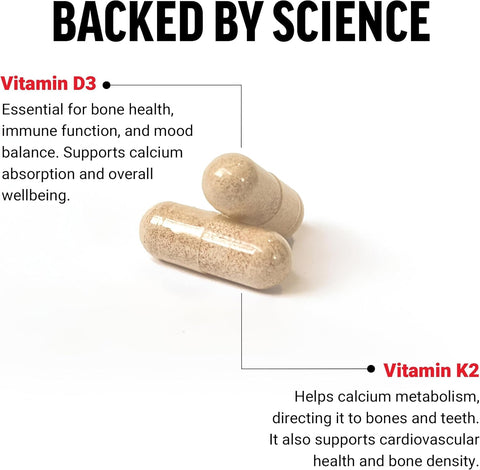 Force Factor Vitamin D3 K2 120 Caps