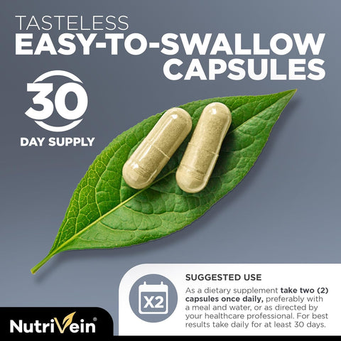 Nutrivein DHT Blocker with Biotin Hair Supplement Saw palmetto+Resveratrol 60 Caps