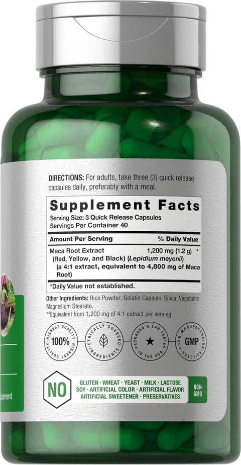 Horbäach Maca Root Matcha 4800mg | 120 Capsules