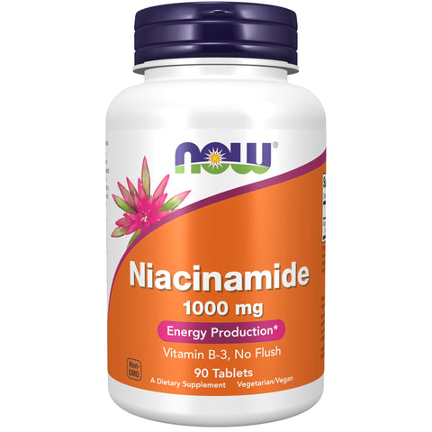 NOW Foods Niacinamide (NİACİN) NON FLUSH 1000 mg 90 Tablets - SİVİLCE CİLT TEMİZLEME
