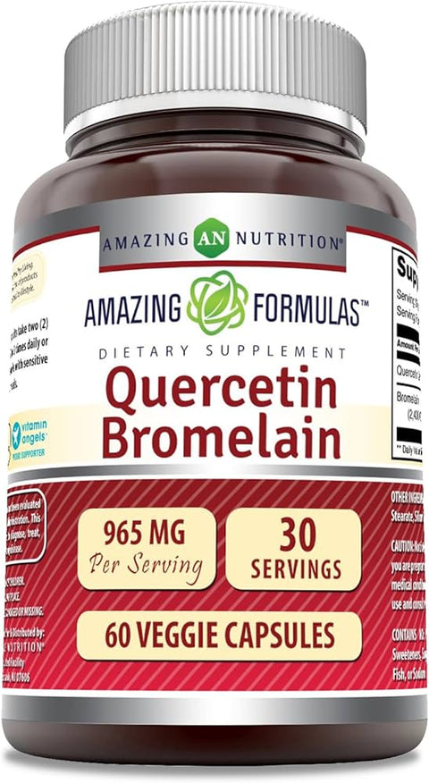 Amazing Nutrition, Quercetin Bromelain, 60 Veggie Caps