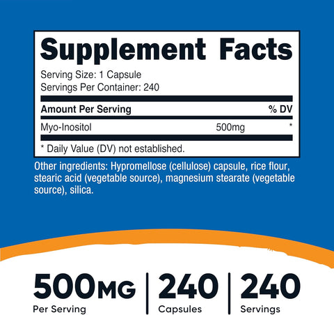 Nutricost Myo Inositol 500mg 240 Caps