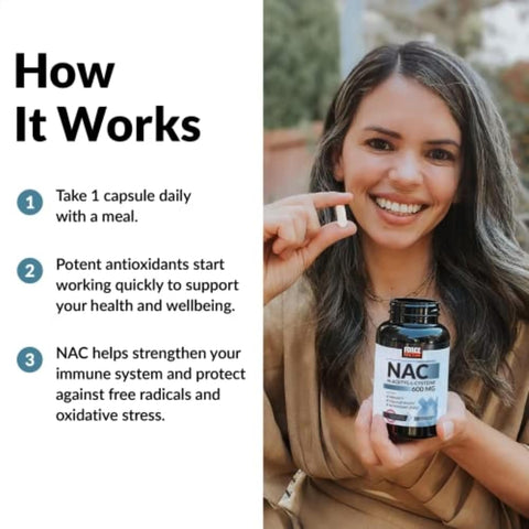 FORCE FACTOR NAC 600 mg N-Acetyl Cysteine for Liver Health Immune Support & Antioxidant 200 Caps