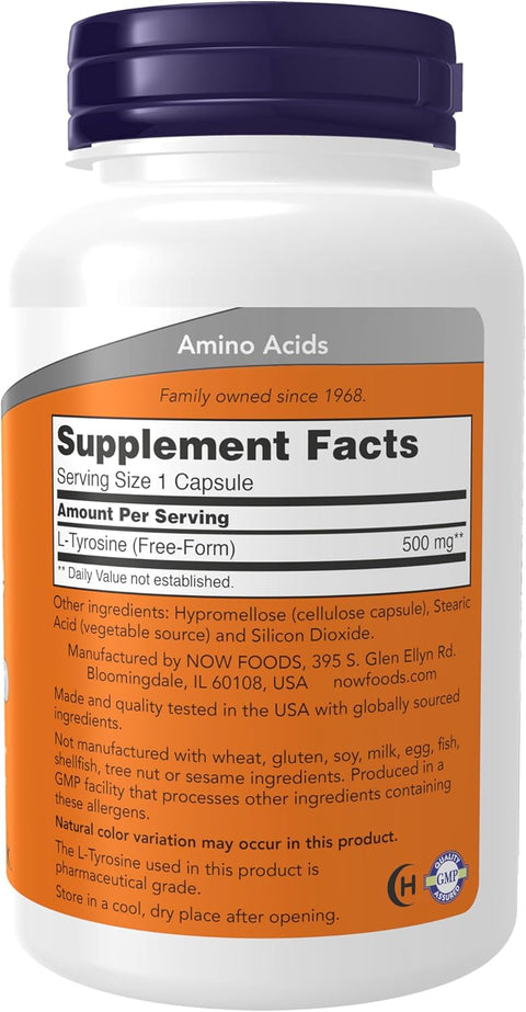 NOW Foods L-Tyrosine 500 mg - 120 Caps