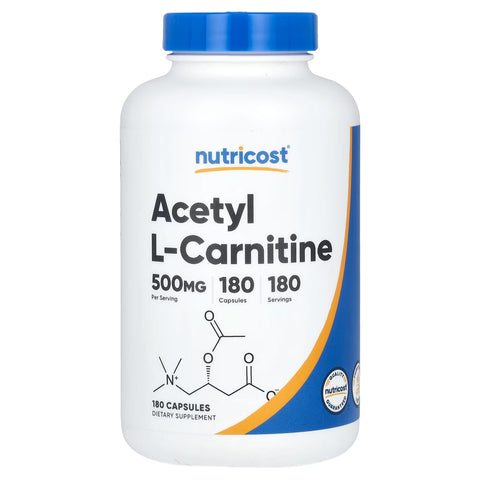 Nutricost acetyl (Asetil)(ALCAR) L-Carnitine Karnitin 180 Kapsül