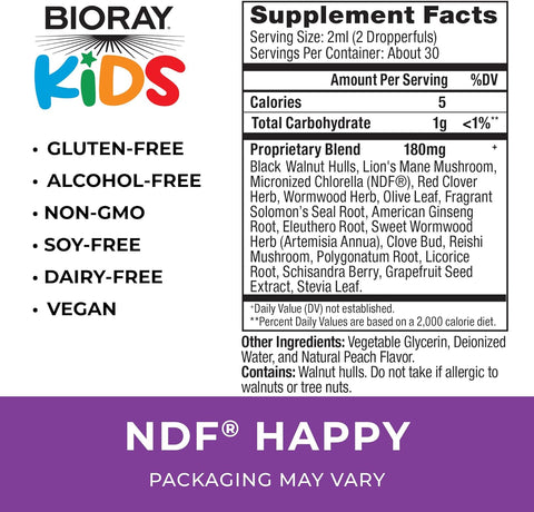 BIORAY Kids NDF Happy Peach Removes Unwanted Organisms That Can Trigger Irritability