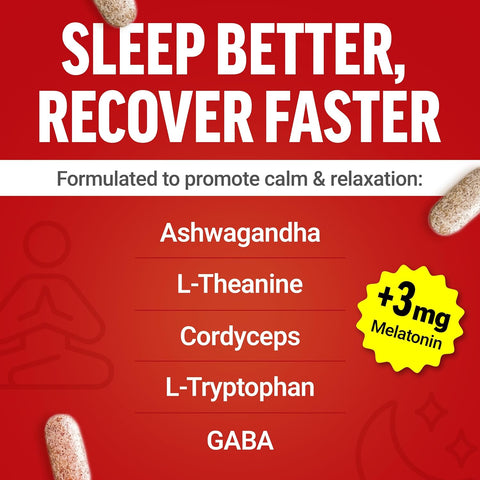 Force Factor Test X180 PM Testo Booster for Men Sleep and Recovery Gaba+Theannie+Boron+Arginine+Melatonin 120