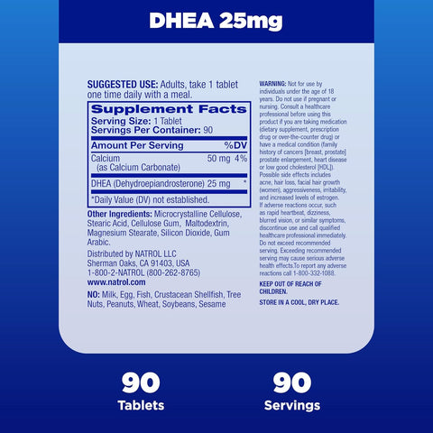 Natrol DHEA 25 mg + Calcium 90 Tablet