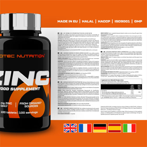 Scitec Nutrition Zinc Çinko 25 mg 100 tablets