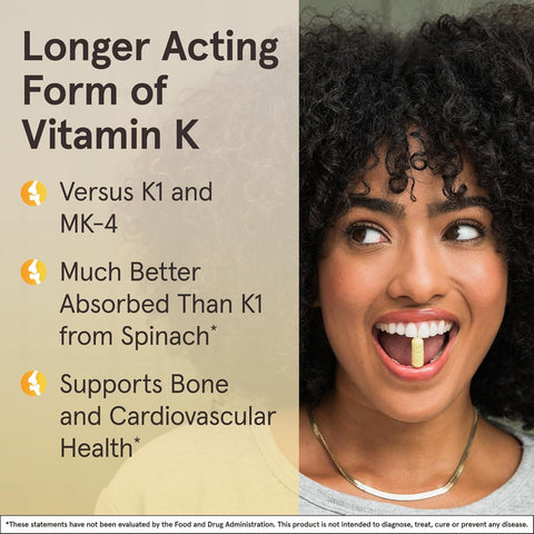 Jarrow Formulas MK-7 90 mcg - Bioactive Form of Vitamin K2 - 60 Servings (Softgels)