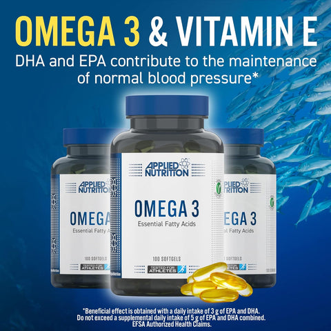 Applied Nutrition Omega 3(Balık yağı) DHA+EPA 100 Softgels