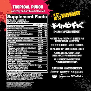 Mutant Mind FK - Epic Nootropic PreWorkout 20/40 SERVİS