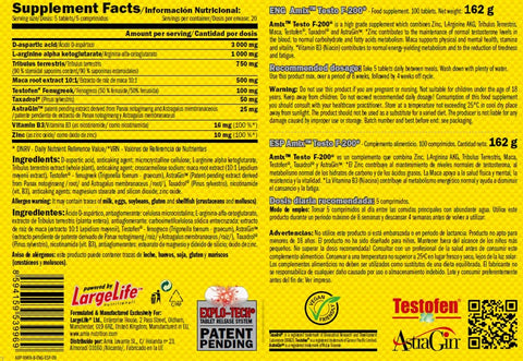 AMIX Testo Booster F-200-100 Tab- Daa+Testofen+Tribulus Provides Strength Energy Immune System
