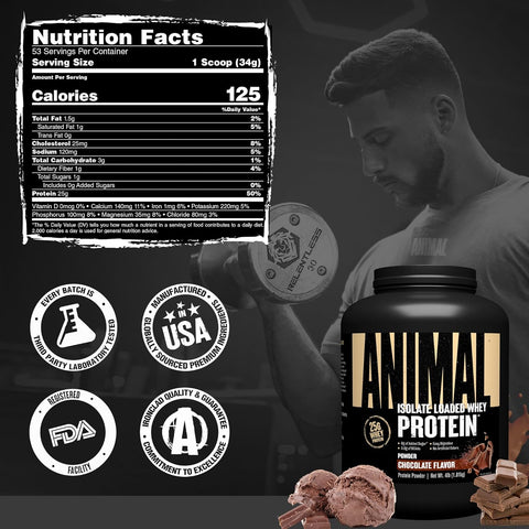 Universal Animal Whey Isolate Protein Powder