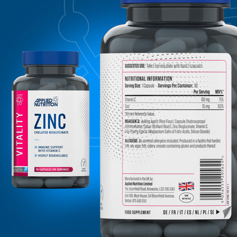 Applied Nutrition Zinc(Çinko)+Vitamin C 90 Caps