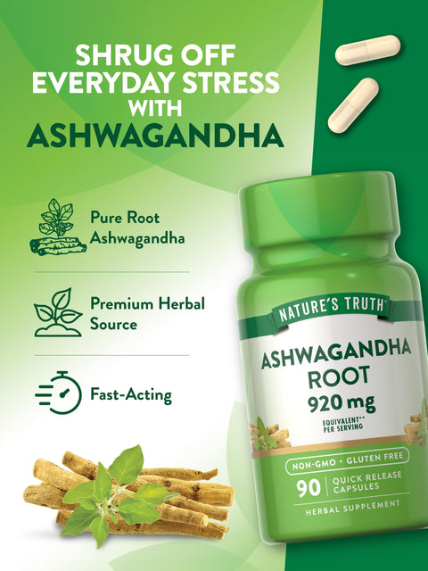 Nature's Truth  Ashwagandha Root 460 mg, 90 Quick Release Capsules