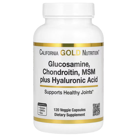 California Gold Nutrition, Glucosamine(Glukozamin) Chondroitin, MSM plus Hyaluronic 120 Veggie Caps