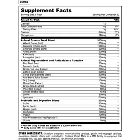 Universal Animal Greens Detox 30 Pack