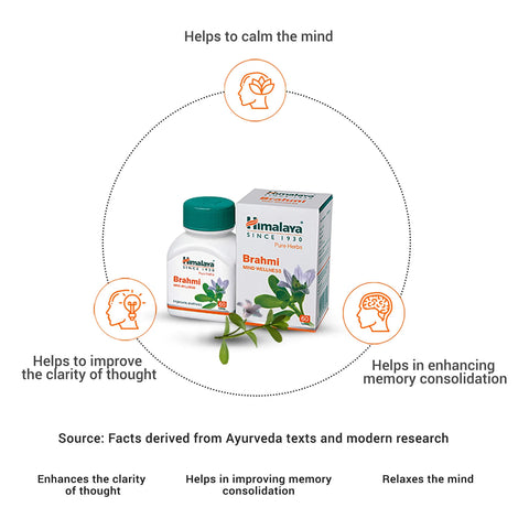 Himalaya Bacopa Brahmi Brain Support and Mental Focus 60 Tablet