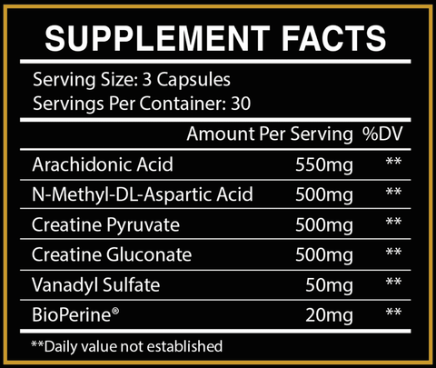 Centurion Labz Warpath Maximizer Workout Creatine Complex (Daa Aspartic acid + Vanadyl sulfate) 90 Kapsül