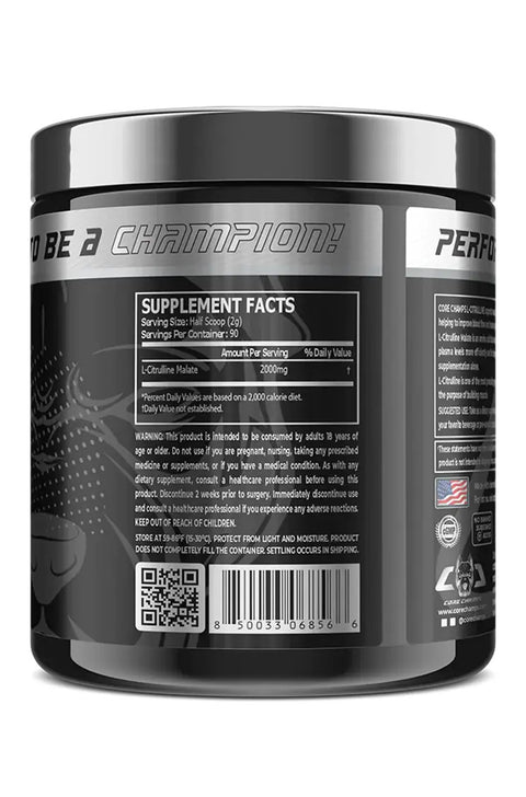 CORE CHAMPS L-CİTRULLİNE 2000 Mg 90 SERVİS (ABD MENŞEİ) FDA ONAYLI