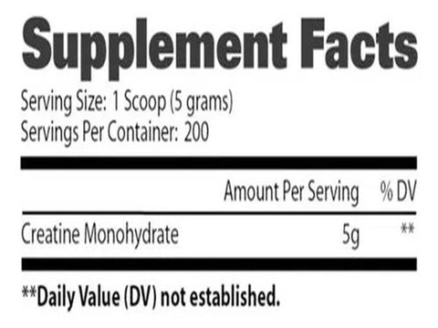 Gat CREATİNE(Kreatin) MONOHYDRATE 1000 Gram  - 200 servis