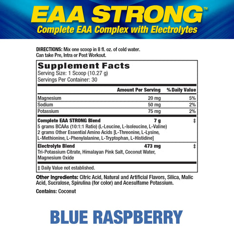 Maximum human performance combines 7g of all nine EAA Amino Complex and electrolytes
