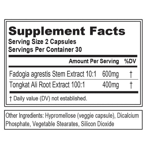 EVLution Nutrition Tongkat Ali + Fadogia Agrestis 1000 mg 60 Caps