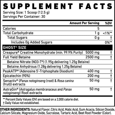 GHOST Size Creatine Muscle Builder Gh Mix