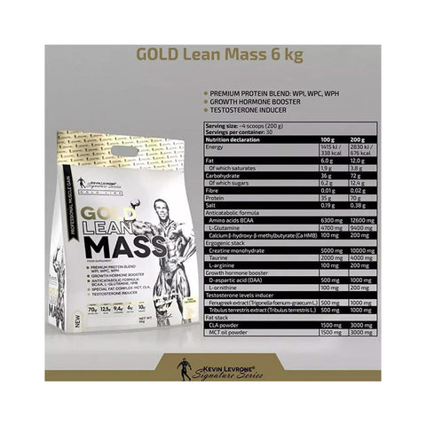 Kevin Levrone Gold Lean Mass Gainer 6kg - Supplementhane