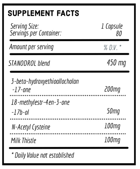 Swiss Pharma Stanodrol 450 mg (NAC, Milk Thistle) 80 Kapsül